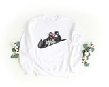 Unisex Crewneck Embroidered Sweatshirt – Soft and Comfortable – Venom Swoosh Design