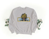 Felpa Ricamata Unisex a Girocollo – Morbida e Confortevole – Design Vegeta Super Sayan