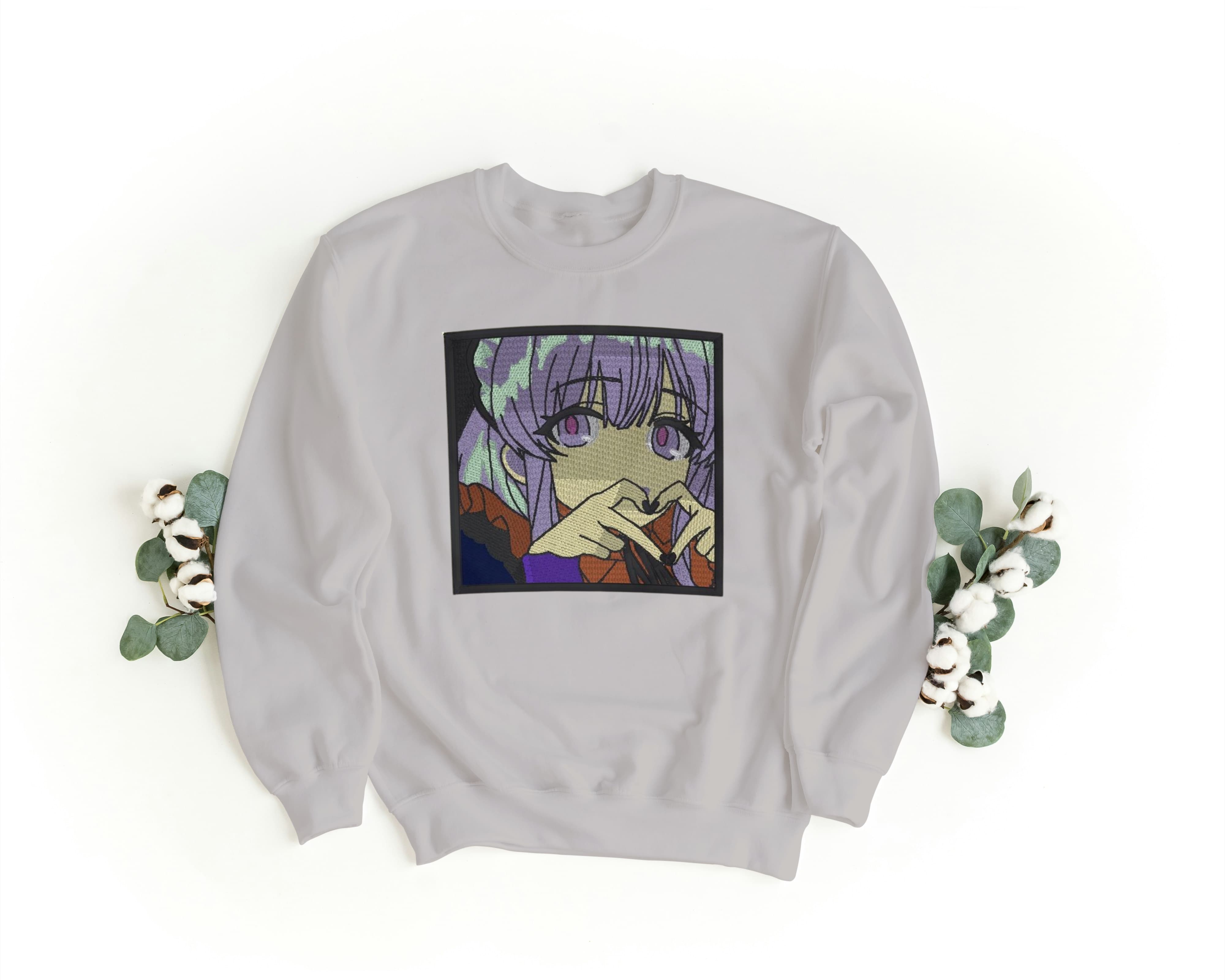 Felpa Ricamata Unisex a Girocollo – Morbida e Confortevole – Design Yuzuki-Biiply