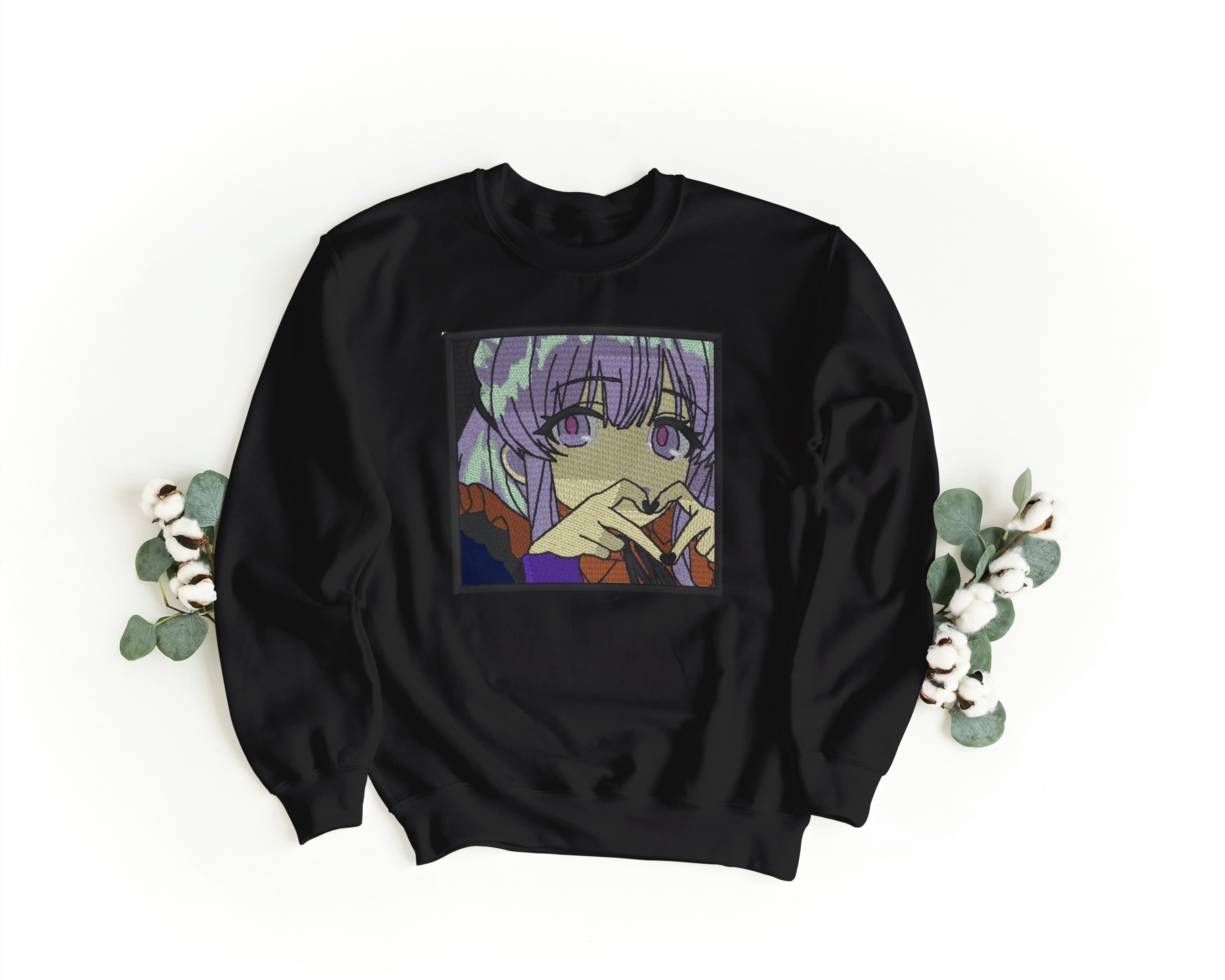 Felpa Ricamata Unisex a Girocollo – Morbida e Confortevole – Design Yuzuki-Biiply