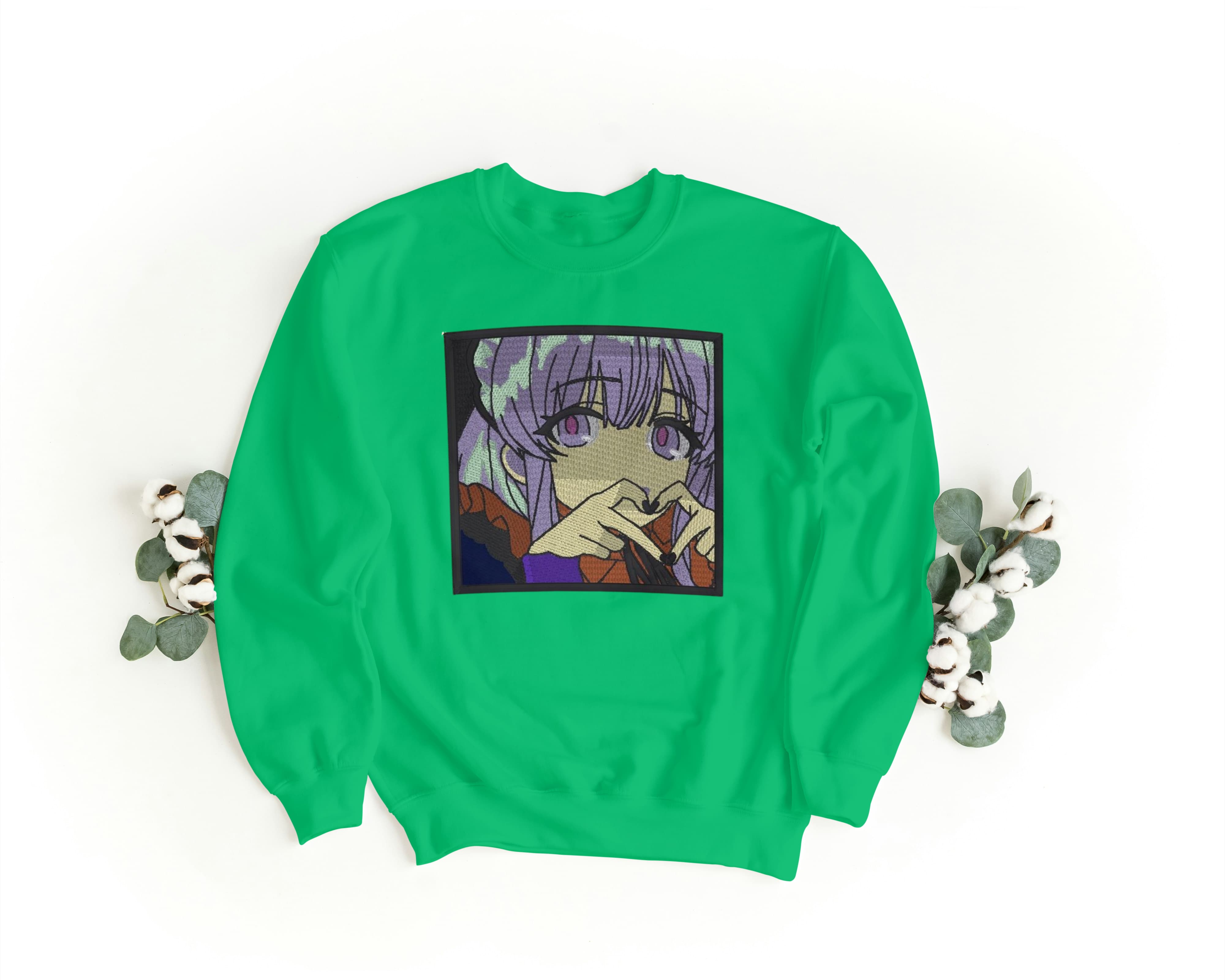 Felpa Ricamata Unisex a Girocollo – Morbida e Confortevole – Design Yuzuki-Biiply