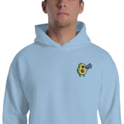 Felpa Ricamata Unisex con Cappuccio – Morbida – Design Avocado Con Megafono-Biiply