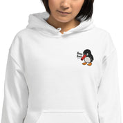 Felpa Ricamata Unisex con Cappuccio – Morbida – Design Beep Beep Pinguino-Biiply