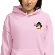 Felpa Ricamata Unisex con Cappuccio – Morbida – Design Beep Beep Pinguino-Biiply