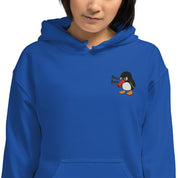Felpa Ricamata Unisex con Cappuccio – Morbida – Design Beep Beep Pinguino-Biiply