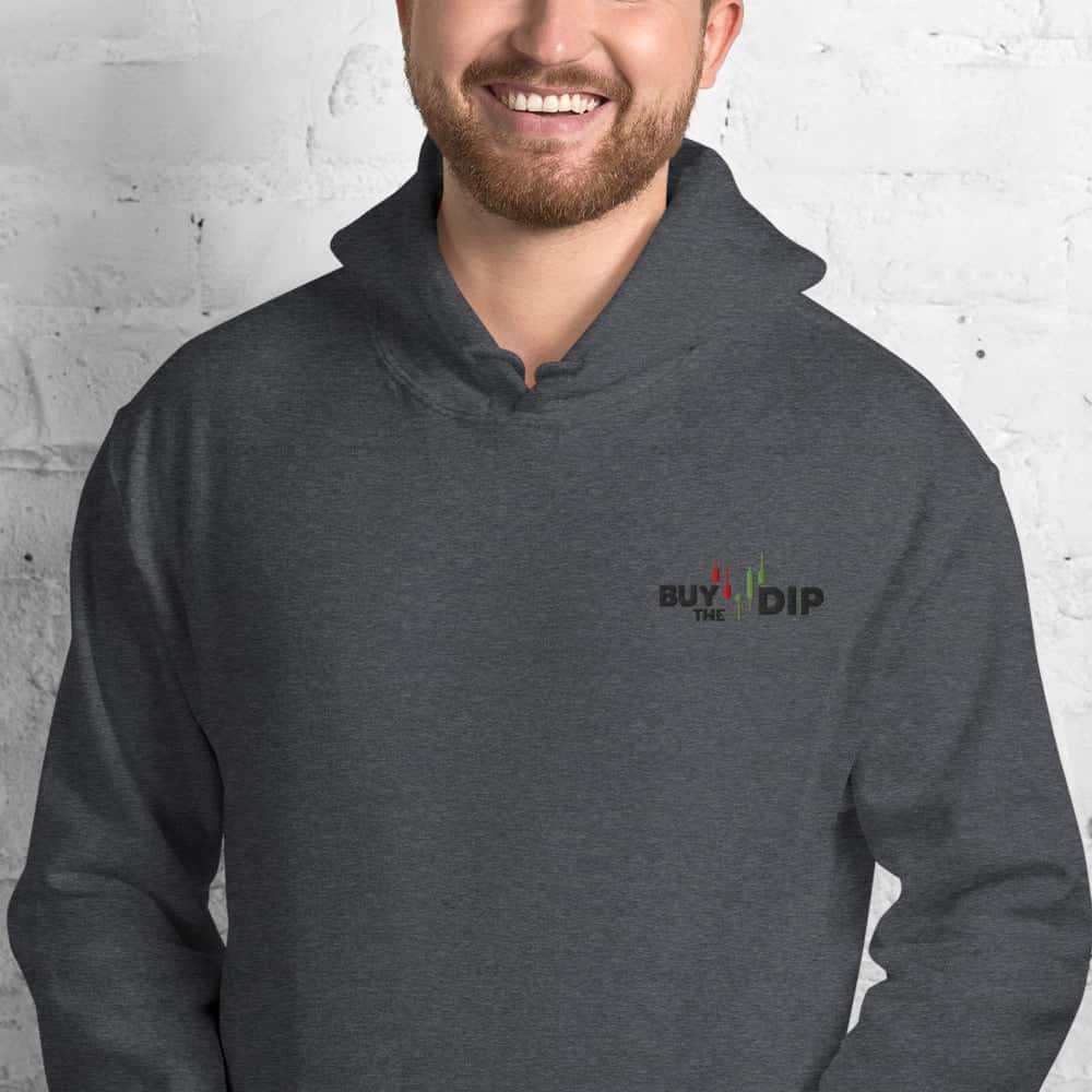 Felpa Ricamata Unisex con Cappuccio – Morbida – Design Buy The Dip-Biiply