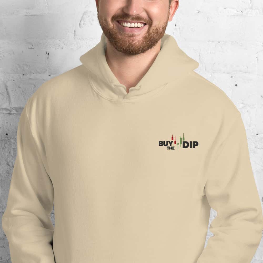 Felpa Ricamata Unisex con Cappuccio – Morbida – Design Buy The Dip-Biiply