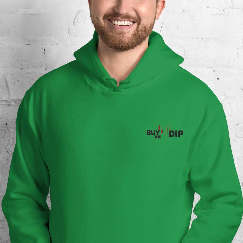 Felpa Ricamata Unisex con Cappuccio – Morbida – Design Buy The Dip-Biiply