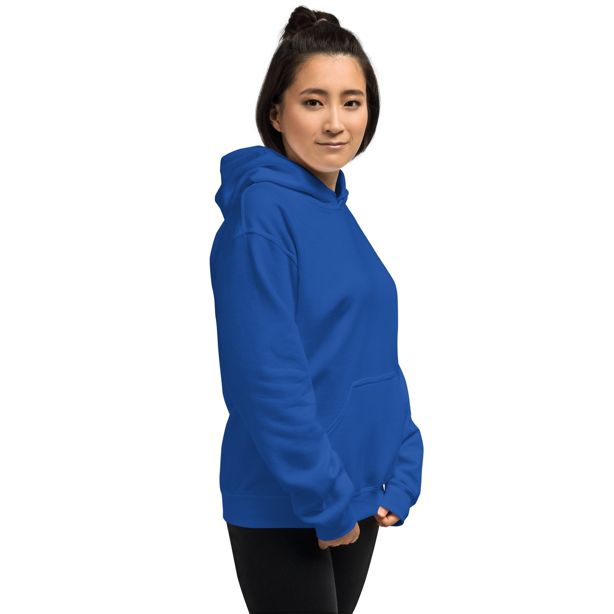 Felpa Ricamata Unisex con Cappuccio – Morbida – Design Canarino Giallo Blu-Biiply