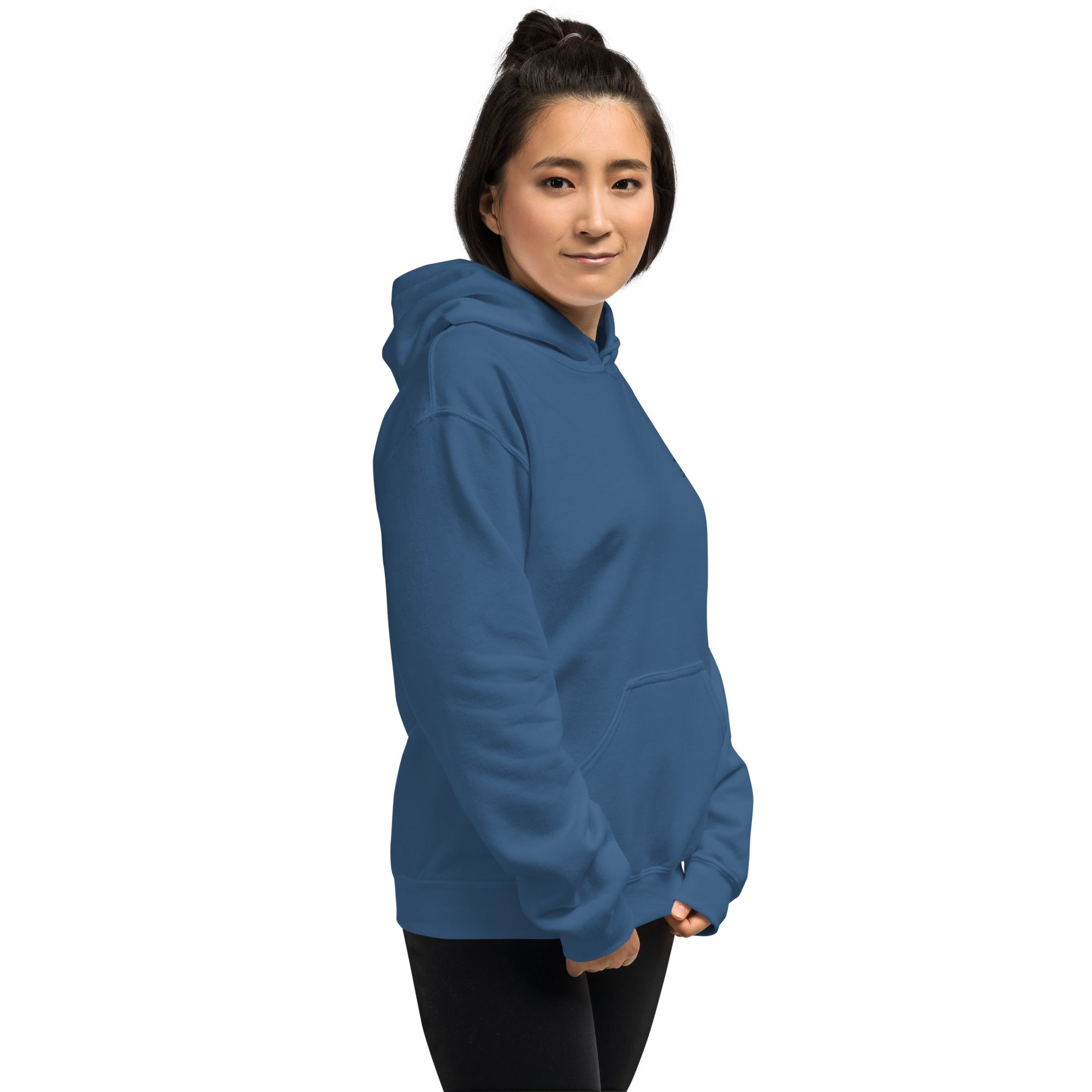 Felpa Ricamata Unisex con Cappuccio – Morbida – Design Canarino Giallo Blu-Biiply