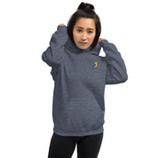 Felpa Ricamata Unisex con Cappuccio – Morbida – Design Canarino Giallo Blu-Biiply