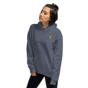Felpa Ricamata Unisex con Cappuccio – Morbida – Design Canarino Giallo Blu-Biiply