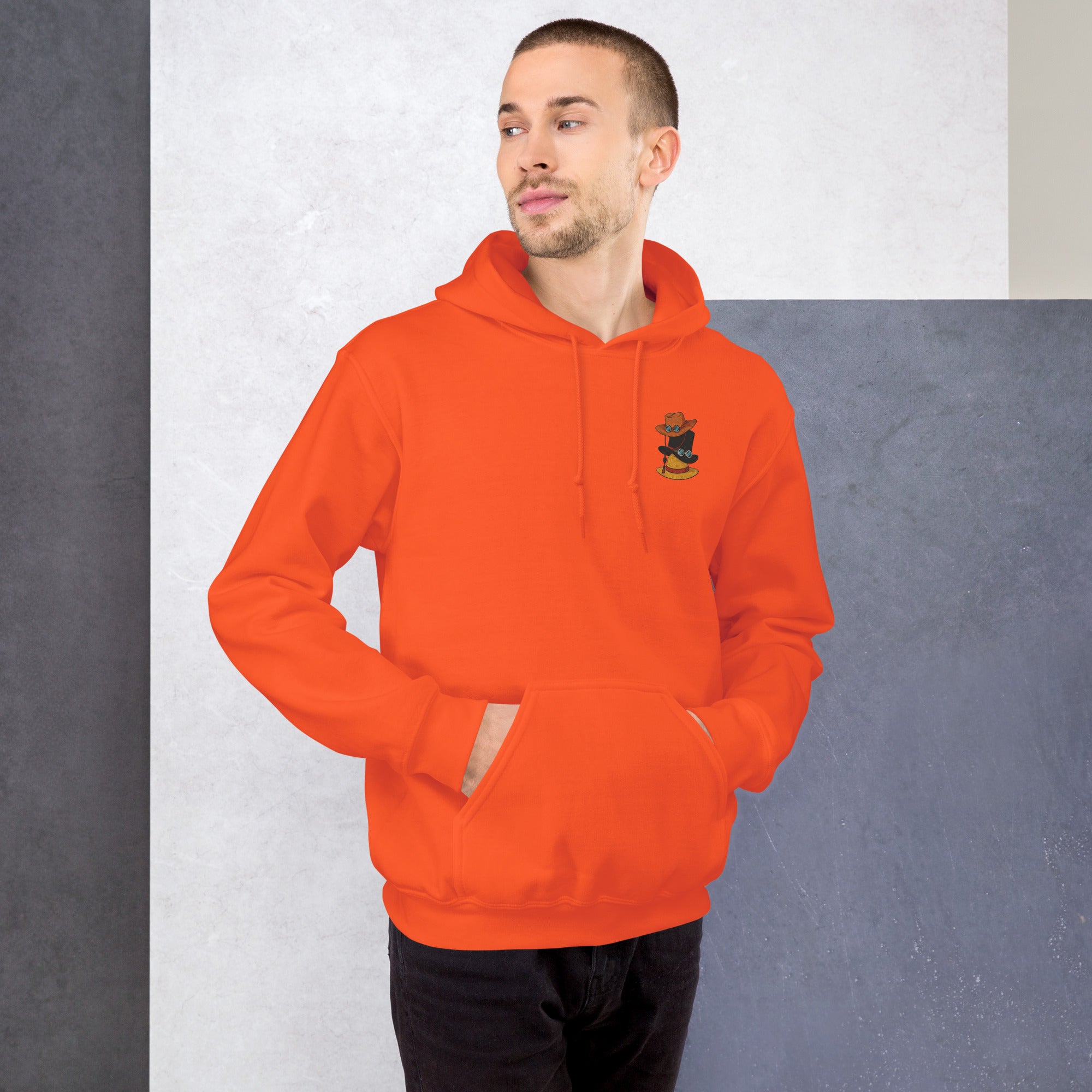 Felpa Ricamata Unisex con Cappuccio – Morbida – Design Cappelli dei Pirati-Biiply