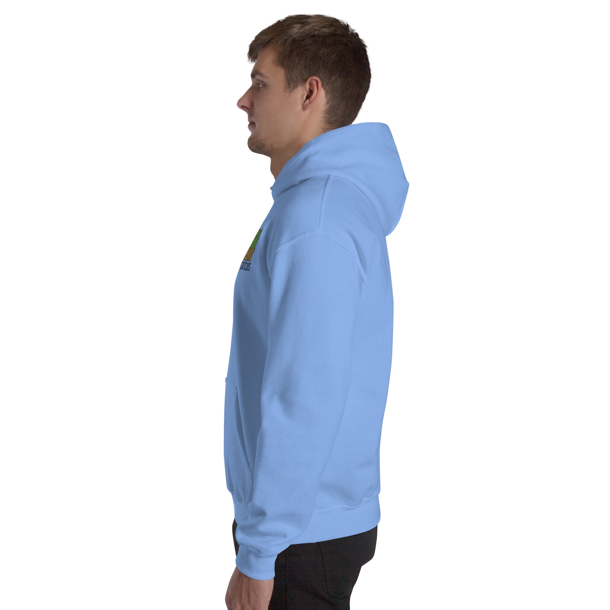 Felpa Ricamata Unisex con Cappuccio – Morbida – Design Catcus-Biiply