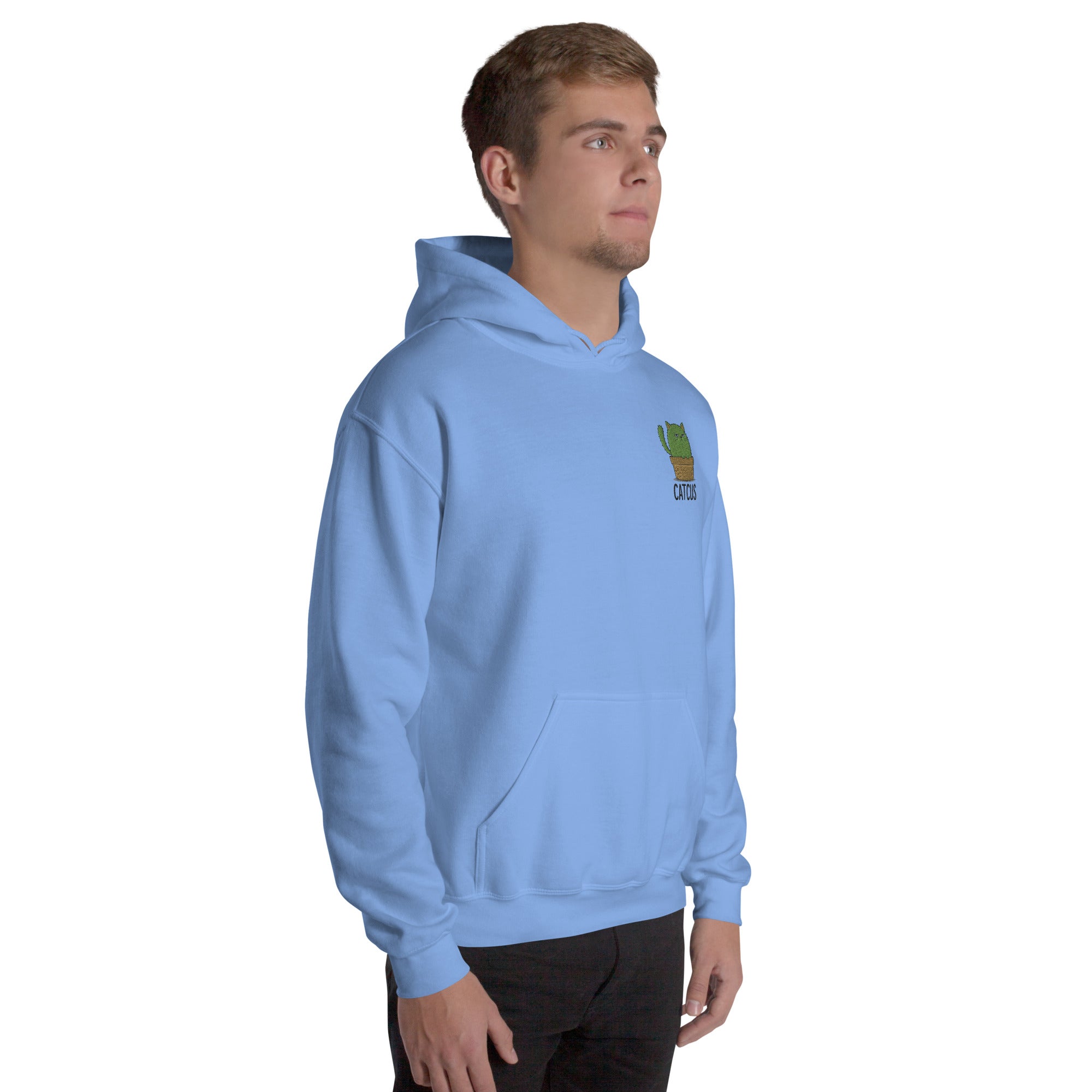 Felpa Ricamata Unisex con Cappuccio – Morbida – Design Catcus-Biiply