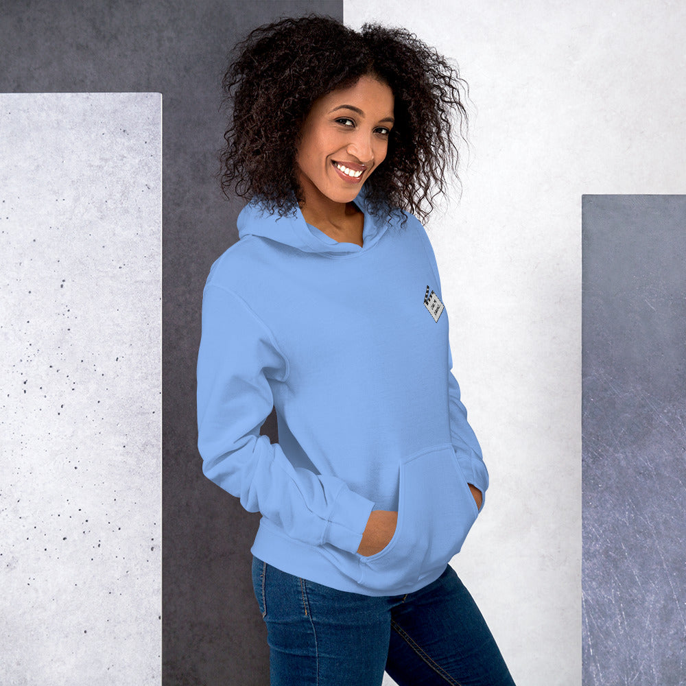 Felpa Ricamata Unisex con Cappuccio – Morbida – Design Ciak Mi Girano-Biiply