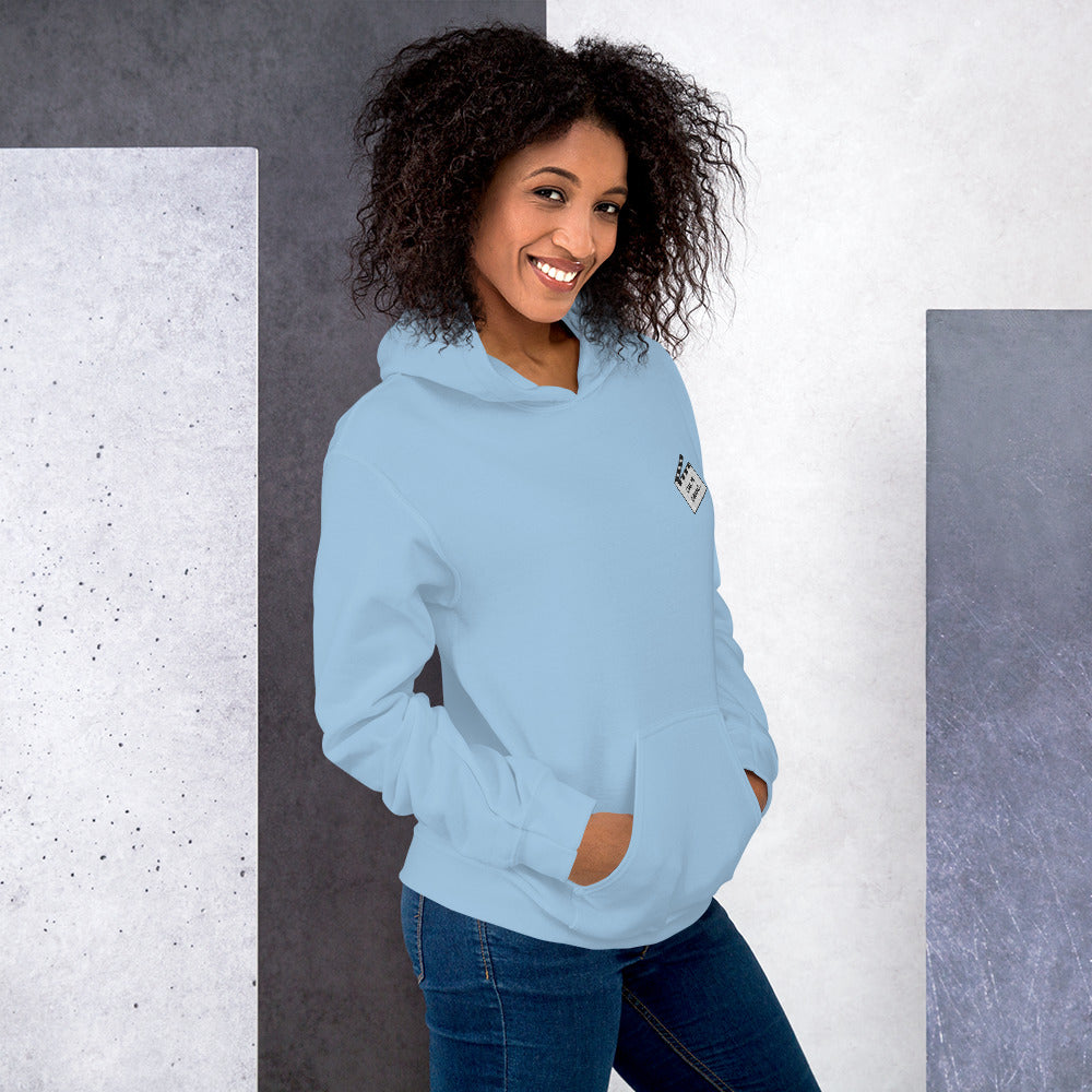 Felpa Ricamata Unisex con Cappuccio – Morbida – Design Ciak Mi Girano-Biiply