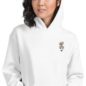 Felpa Ricamata Unisex con Cappuccio – Morbida – Design Ciliegio-Biiply