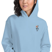 Felpa Ricamata Unisex con Cappuccio – Morbida – Design Ciliegio-Biiply