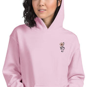 Felpa Ricamata Unisex con Cappuccio – Morbida – Design Ciliegio-Biiply