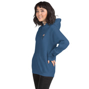 Felpa Ricamata Unisex con Cappuccio – Morbida – Design Ciliegio-Biiply