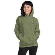 Felpa Ricamata Unisex con Cappuccio – Morbida – Design Ciliegio-Biiply