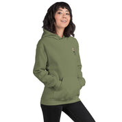 Felpa Ricamata Unisex con Cappuccio – Morbida – Design Ciliegio-Biiply