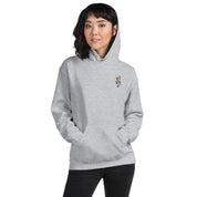 Felpa Ricamata Unisex con Cappuccio – Morbida – Design Ciliegio-Biiply