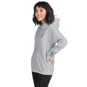 Felpa Ricamata Unisex con Cappuccio – Morbida – Design Ciliegio-Biiply