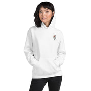 Felpa Ricamata Unisex con Cappuccio – Morbida – Design Ciliegio-Biiply