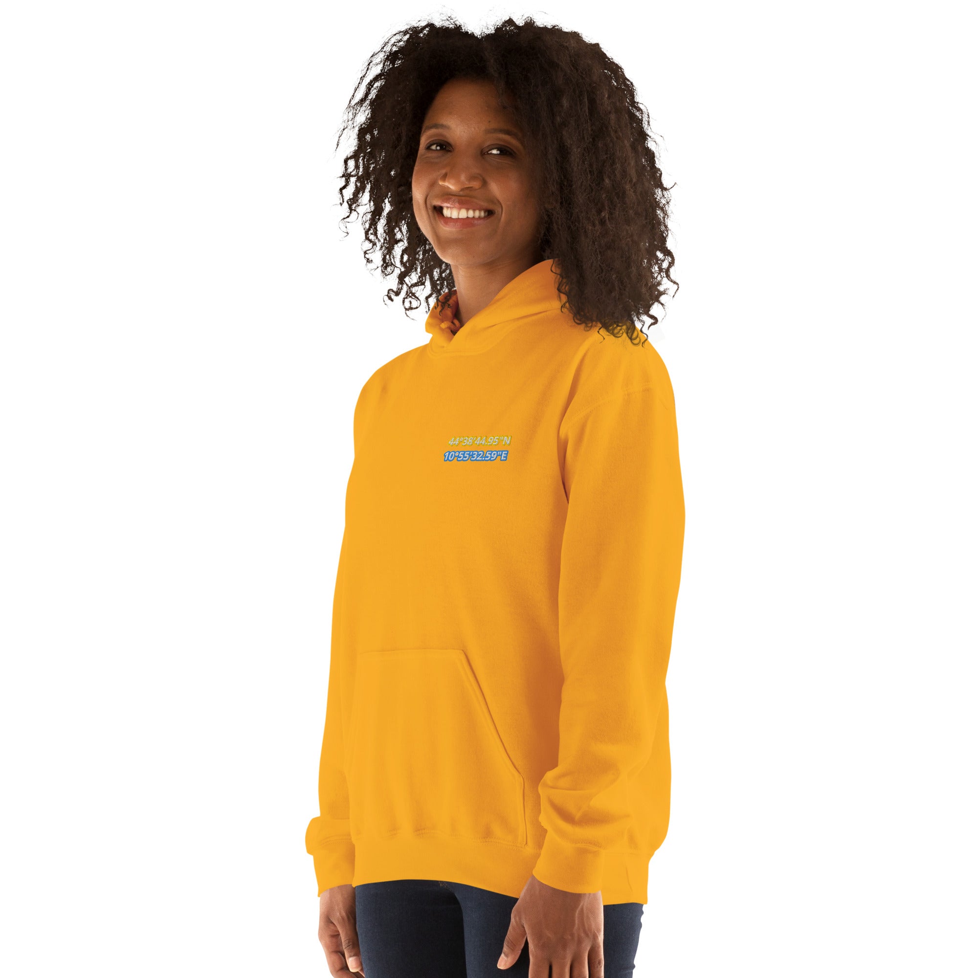 Felpa Ricamata Unisex con Cappuccio – Morbida – Design Coordinate di Modena-Biiply