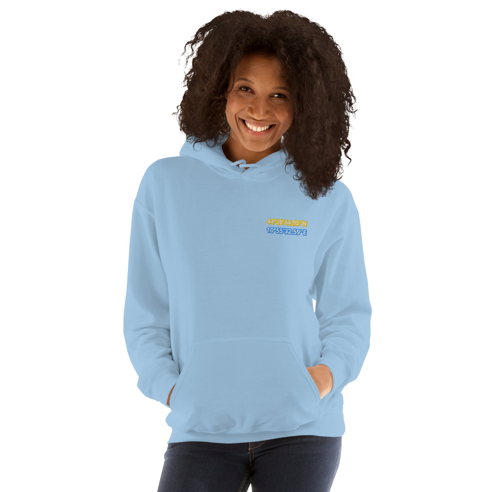 Felpa Ricamata Unisex con Cappuccio – Morbida – Design Coordinate di Modena-Biiply