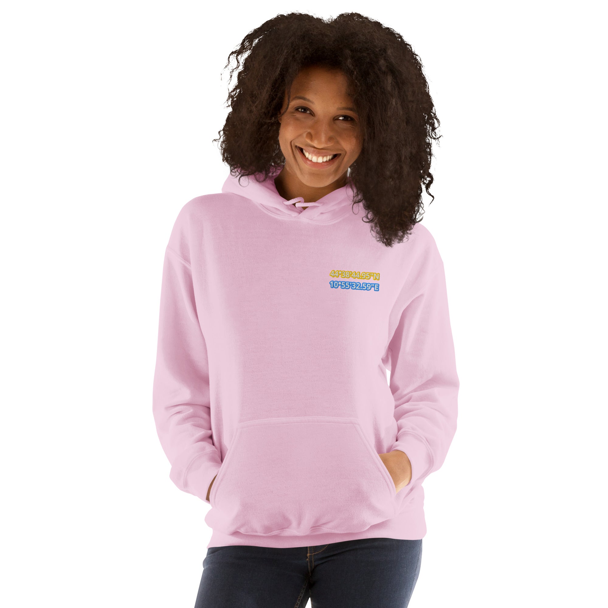 Felpa Ricamata Unisex con Cappuccio – Morbida – Design Coordinate di Modena-Biiply