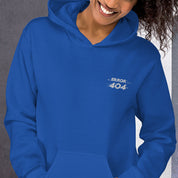 Felpa Ricamata Unisex con Cappuccio – Morbida – Design Error 404-Biiply