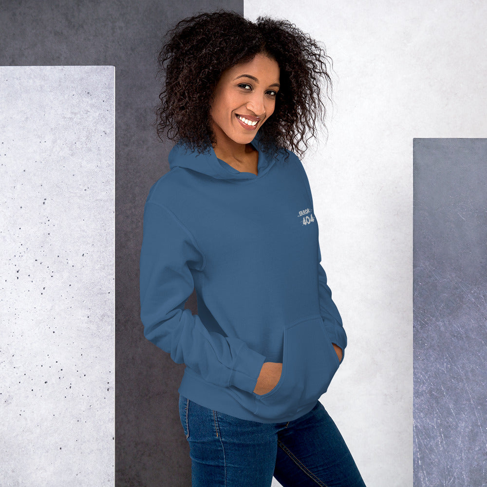 Felpa Ricamata Unisex con Cappuccio – Morbida – Design Error 404-Biiply