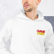 Felpa Ricamata Unisex con Cappuccio – Morbida – Design Game Over-Biiply