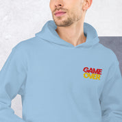 Felpa Ricamata Unisex con Cappuccio – Morbida – Design Game Over-Biiply