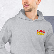 Felpa Ricamata Unisex con Cappuccio – Morbida – Design Game Over-Biiply