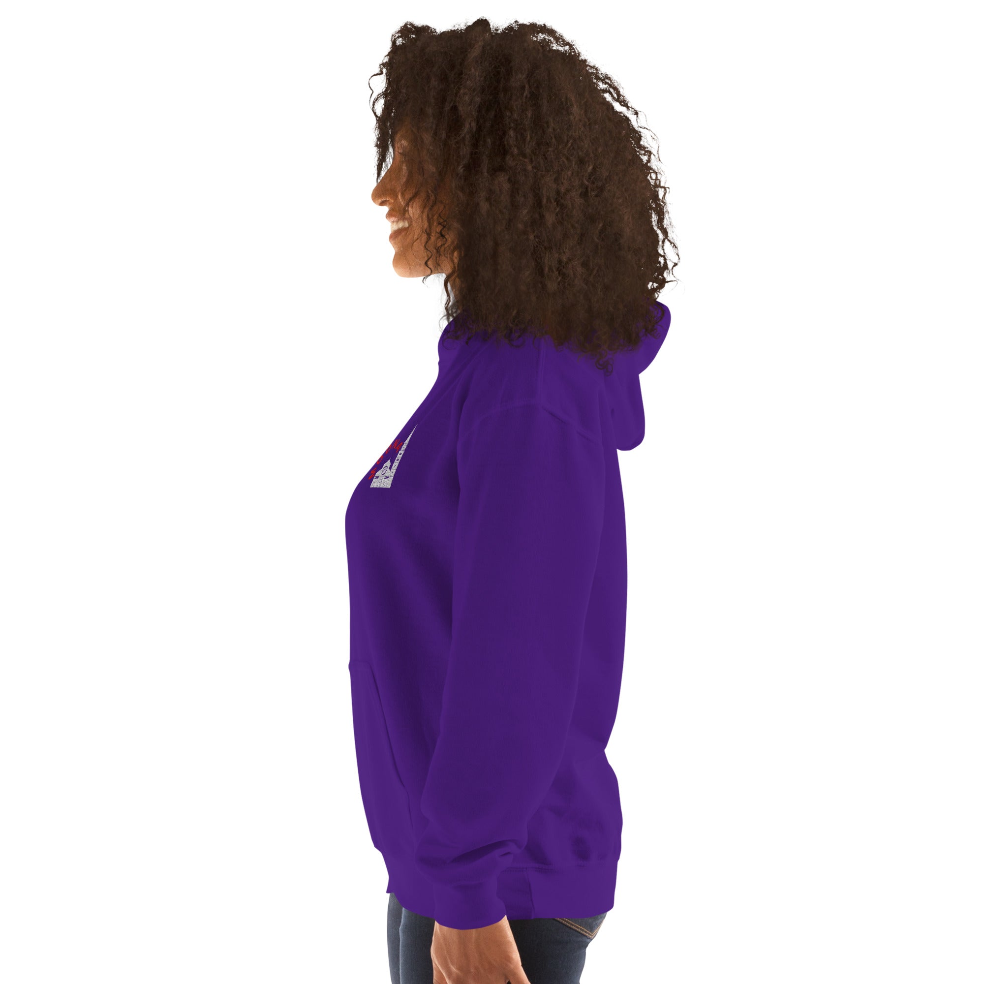 Felpa Ricamata Unisex con Cappuccio – Morbida – Design Ghirlandina con Scritta Modna-Biiply