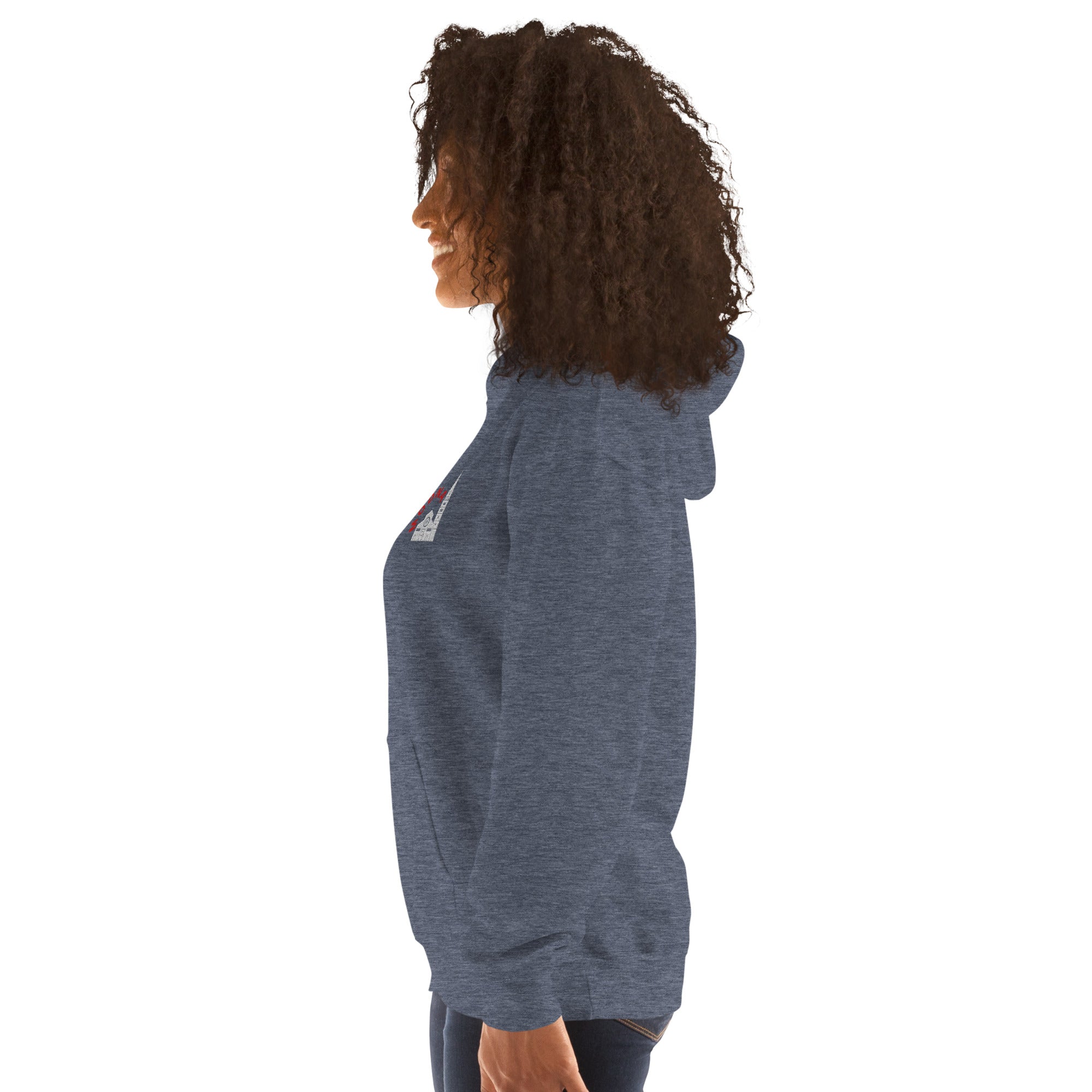 Felpa Ricamata Unisex con Cappuccio – Morbida – Design Ghirlandina con Scritta Modna-Biiply
