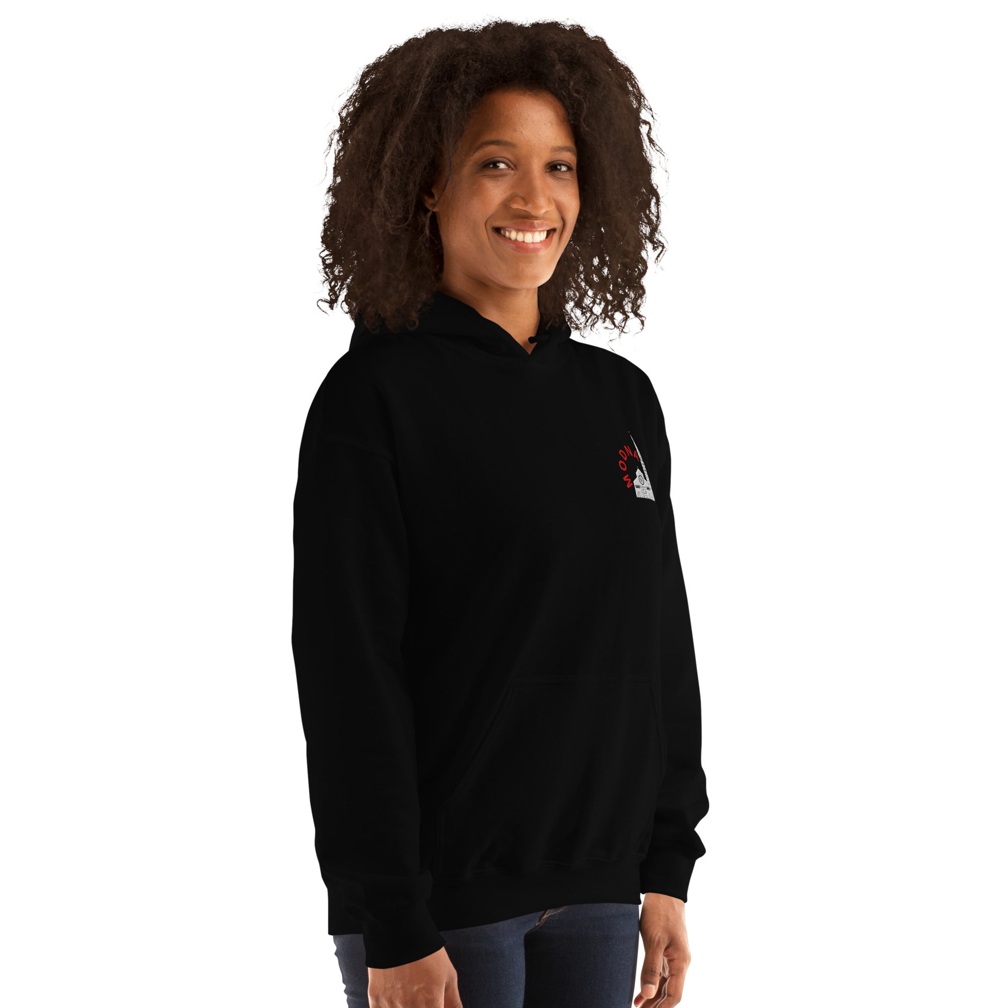 Felpa Ricamata Unisex con Cappuccio – Morbida – Design Ghirlandina con Scritta Modna-Biiply