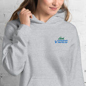 Felpa Ricamata Unisex con Cappuccio – Morbida – Design Good Vibes-Biiply