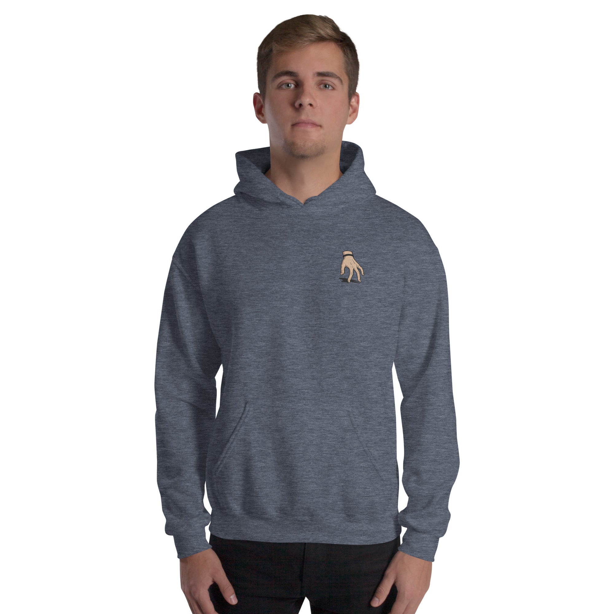 Felpa Ricamata Unisex con Cappuccio – Morbida – Design Hand-Biiply