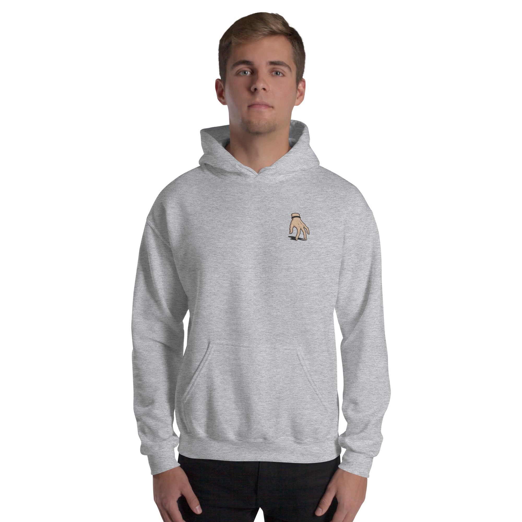 Felpa Ricamata Unisex con Cappuccio – Morbida – Design Hand-Biiply