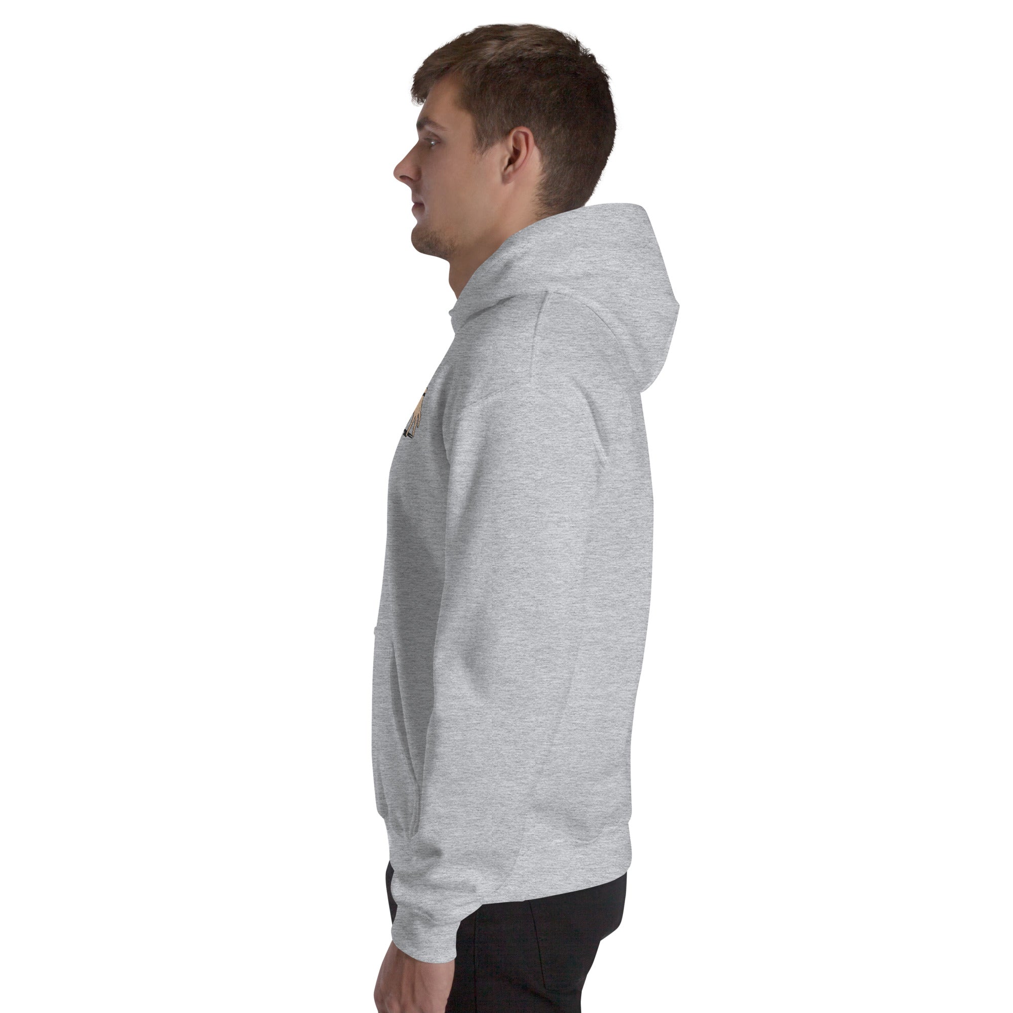 Felpa Ricamata Unisex con Cappuccio – Morbida – Design Hand-Biiply