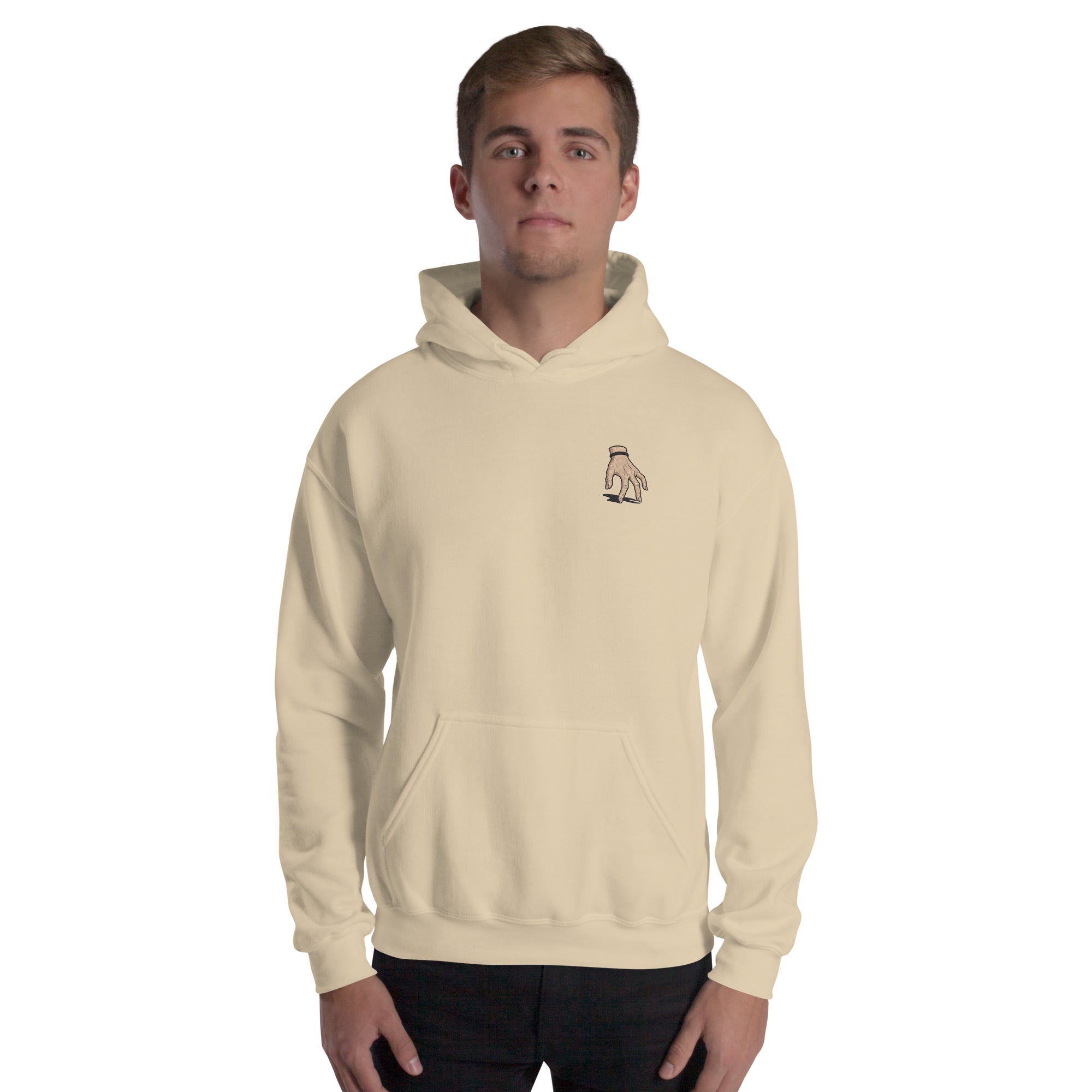 Felpa Ricamata Unisex con Cappuccio – Morbida – Design Hand-Biiply
