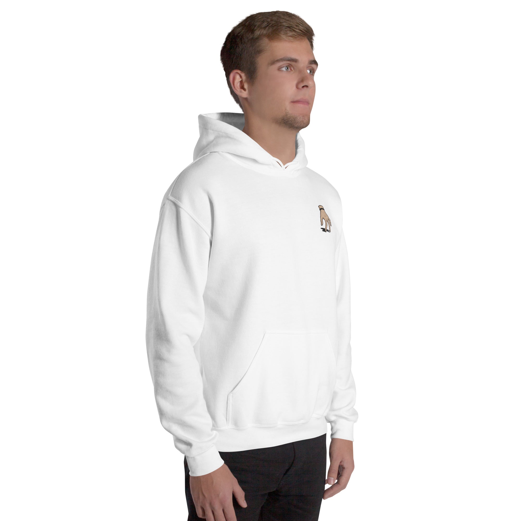 Felpa Ricamata Unisex con Cappuccio – Morbida – Design Hand-Biiply