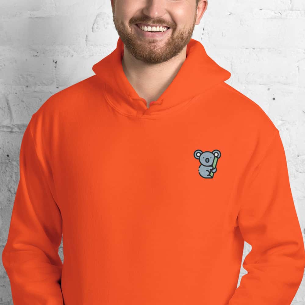 Felpa Ricamata Unisex con Cappuccio – Morbida – Design Koala-Biiply