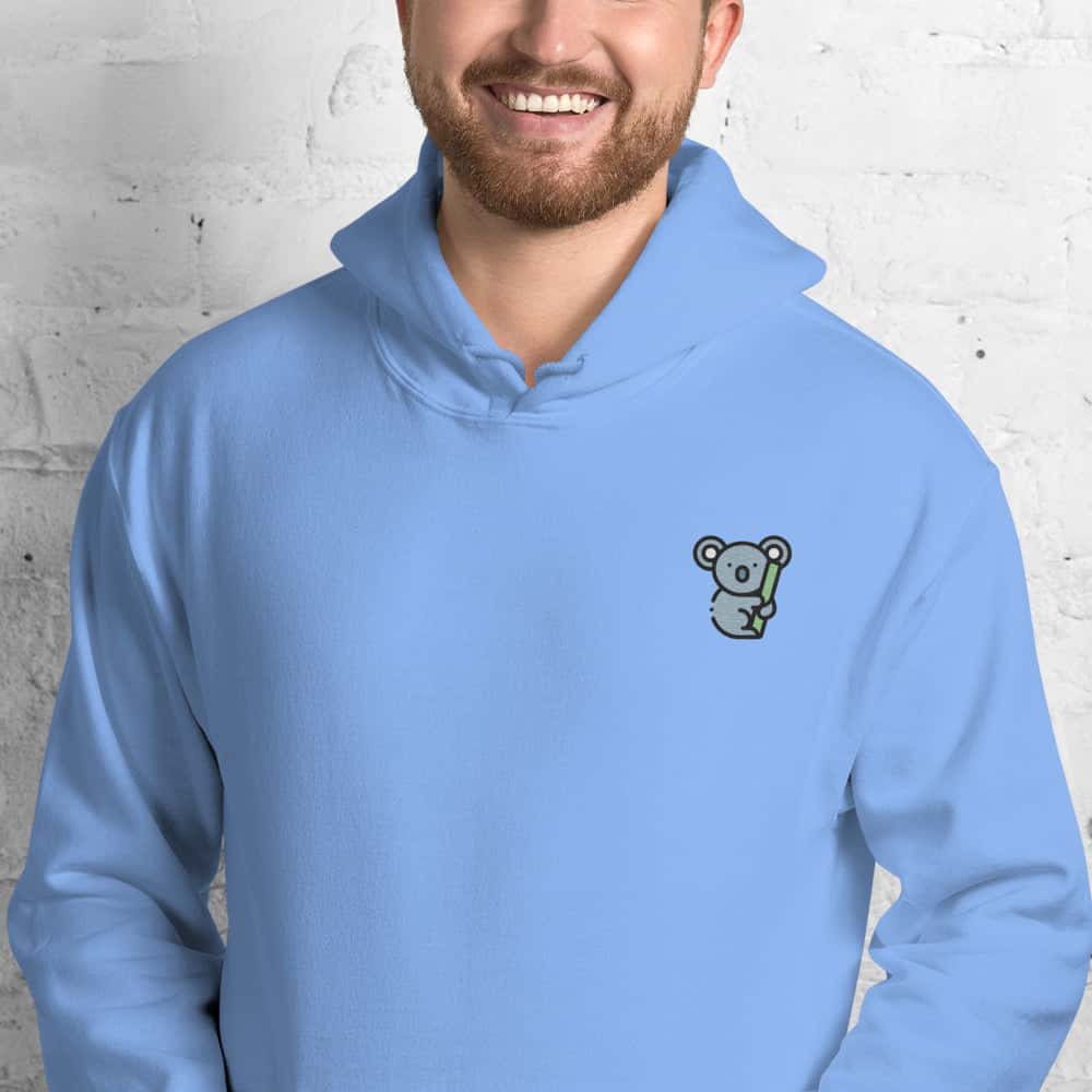 Felpa Ricamata Unisex con Cappuccio – Morbida – Design Koala-Biiply