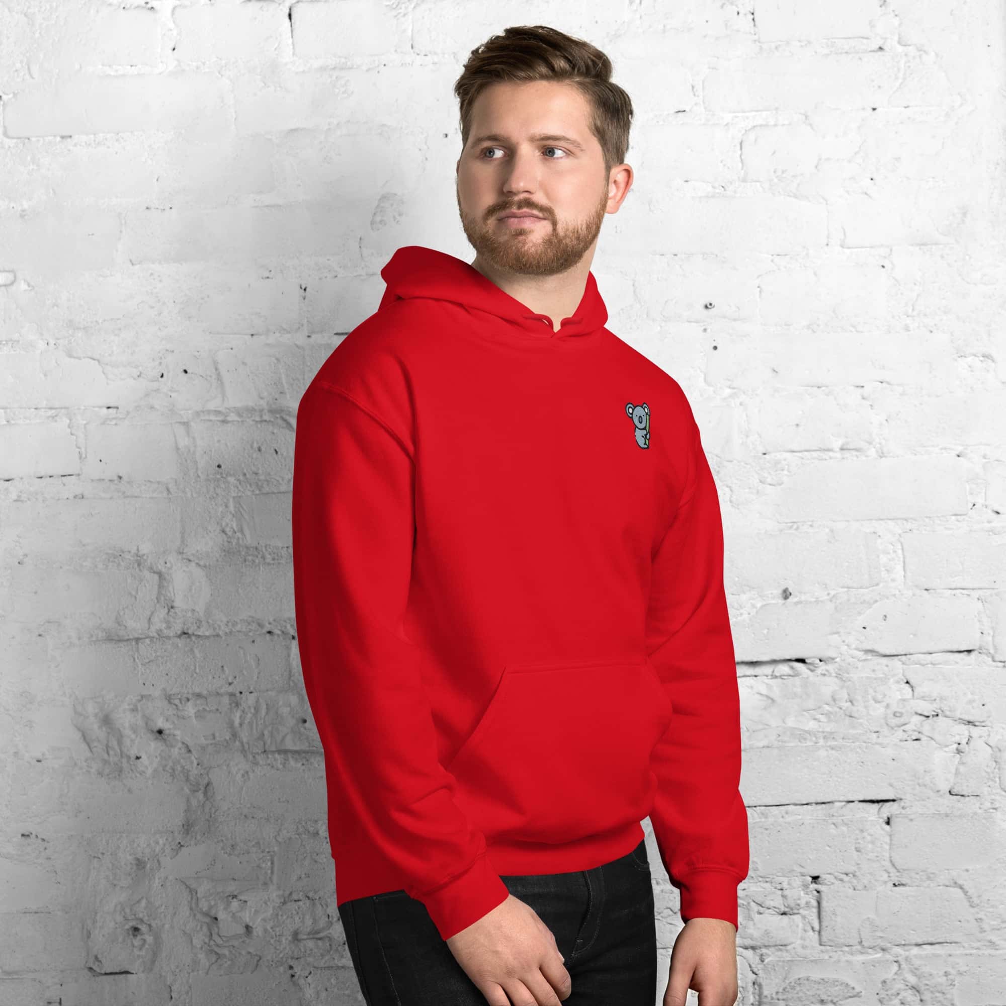 Felpa Ricamata Unisex con Cappuccio – Morbida – Design Koala-Biiply